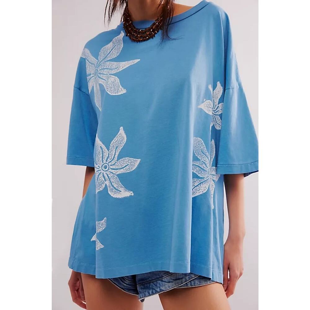 Free People X Vintage Souls Floral Stencil Tee NWT XL